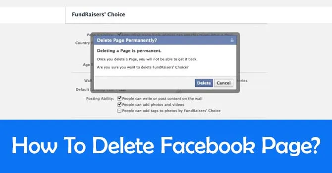 How To Delete Facebook Page?